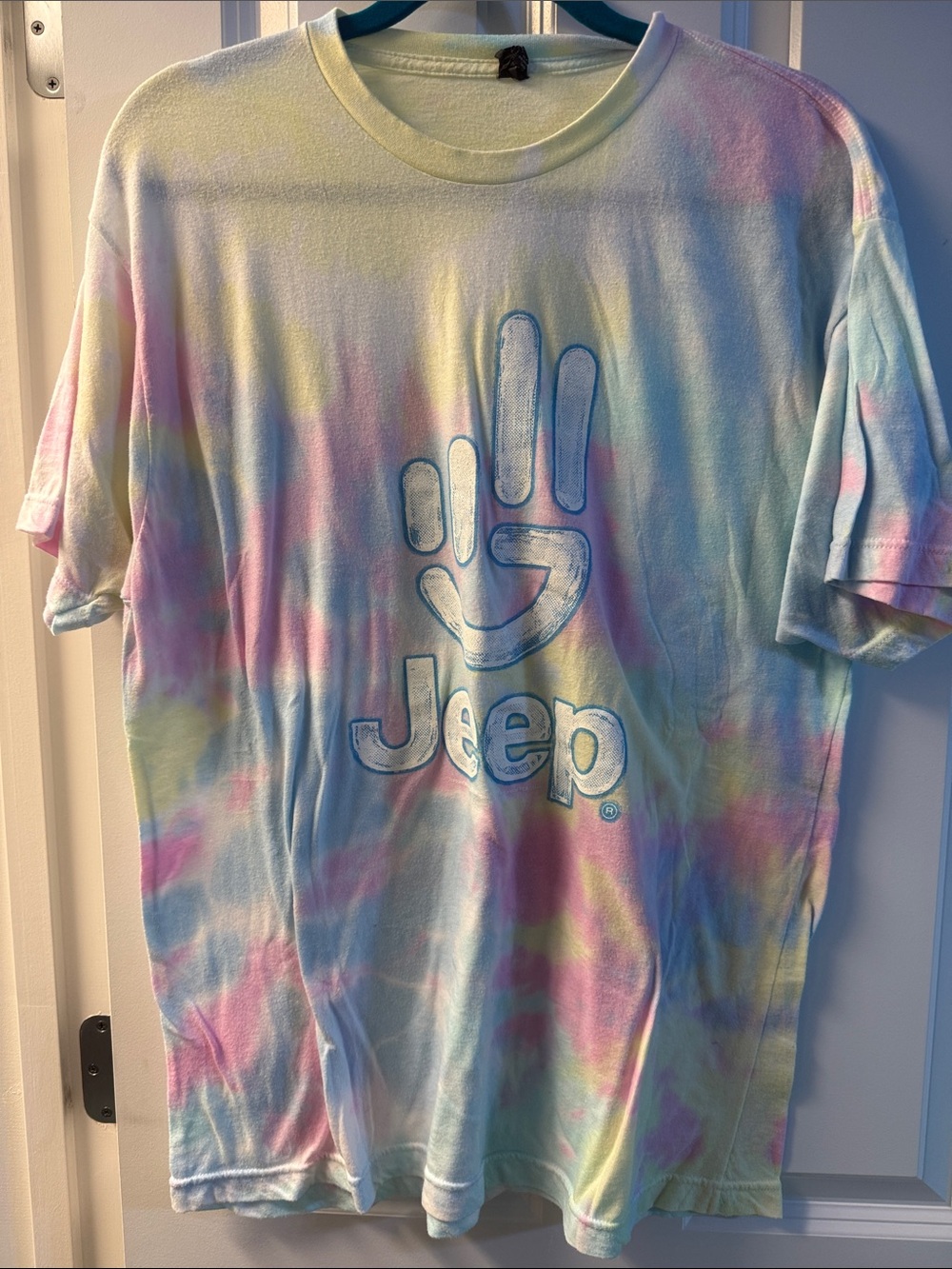Jeep Pastel Tie-Dye Short Sleeve Tee - Yellow, Pink, Blue